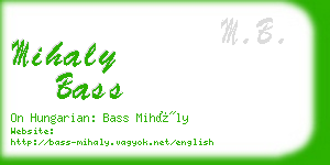 mihaly bass business card